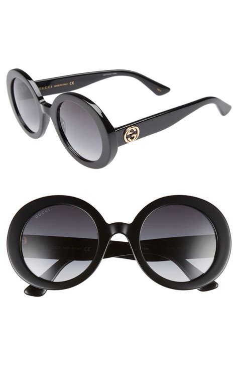 gucci mens 52mm round sunglasses